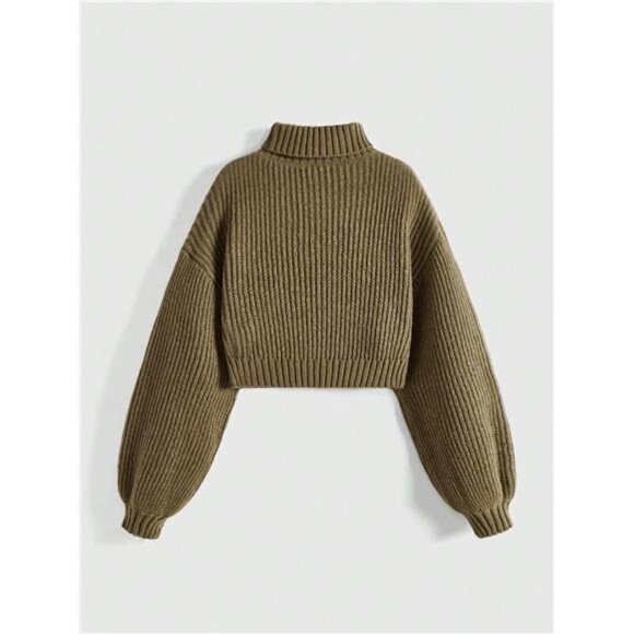 Black Cat Celestial Witchy Embroidered Oversized Green Pullover Sweater - Picture 3 of 5